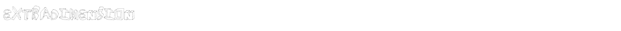 Extra Dimension ExtraDimension.ttf font preview