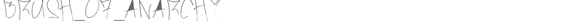 Sample characters Brush Of Anarchy Font