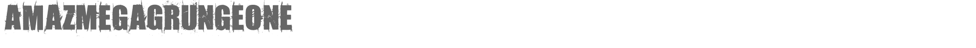 Sample characters Amaz Mega Grunge One Font