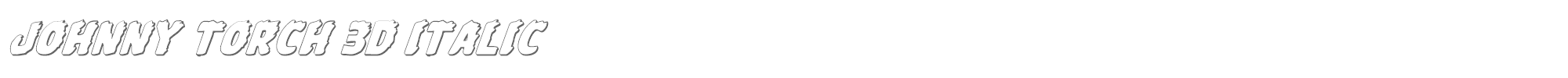 Johnny Torch johnnytorch3dital.ttf font preview