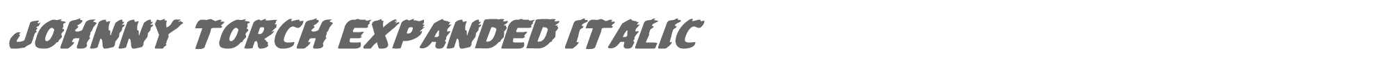 Johnny Torch johnnytorchexpandital.ttf font preview