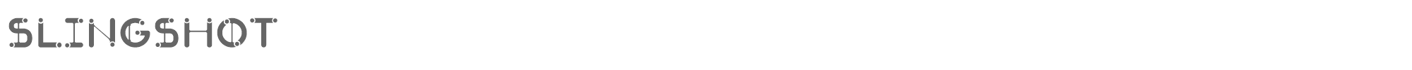 Sample characters Sling Shot Font