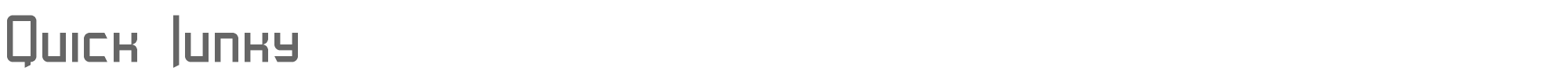 Sample characters Quick Junky Font