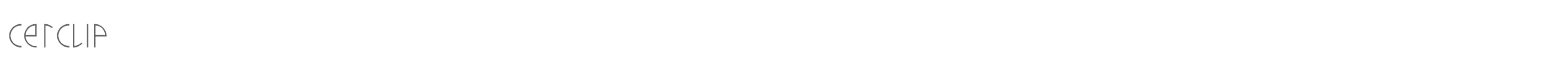 Sample characters Cerclip Font