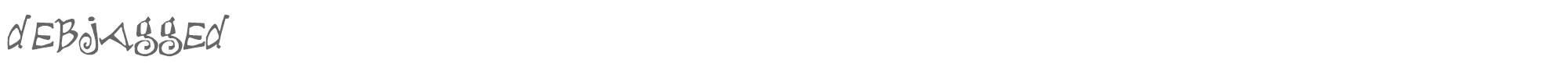 Sample characters Deb Jagged Font