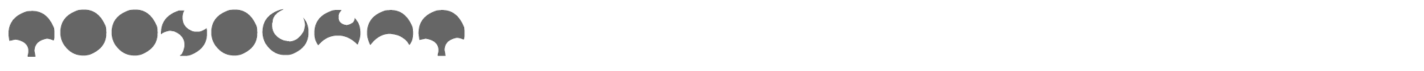 Sample characters Moonogram Font