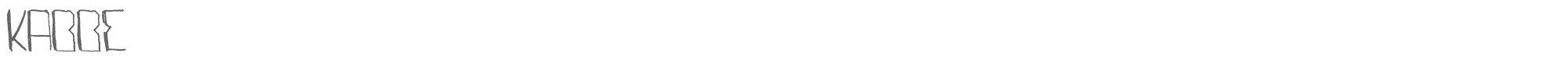 Kabbe KABBE.ttf font preview