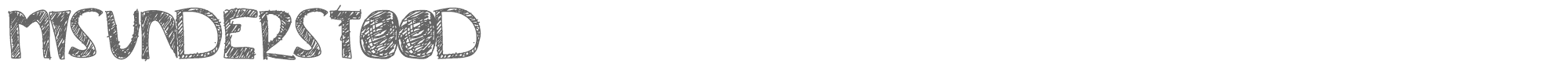 Misunderstood Misunderstood.ttf font preview