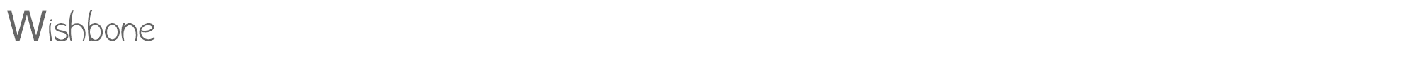Sample characters Wishbone Font