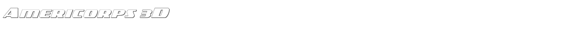 Americorps americorps3d.ttf font preview