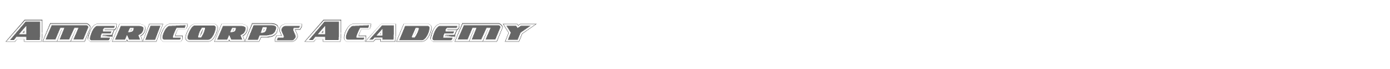 Americorps americorpsacad.ttf font preview