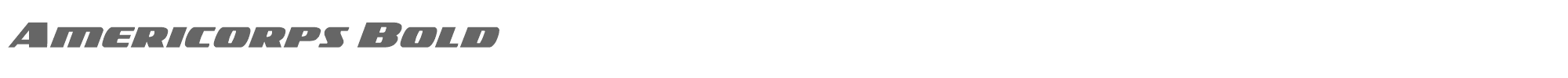 Americorps americorpsbold.ttf font preview