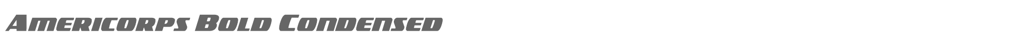 Americorps americorpsboldcond.ttf font preview