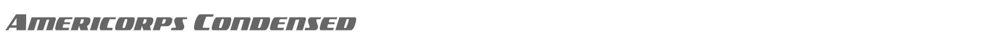 Americorps americorpscond.ttf font preview