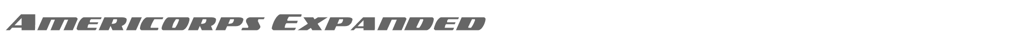 Americorps americorpsexpand.ttf font preview