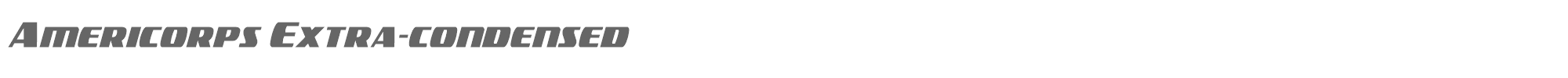 Americorps americorpsextracond.ttf font preview