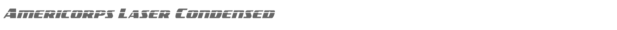 Americorps americorpslasercond.ttf font preview