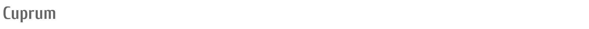 Sample characters Cuprum Font