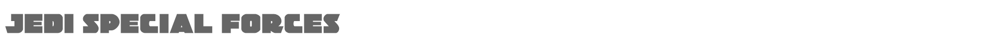 Sample characters Jedi Special Forces Font