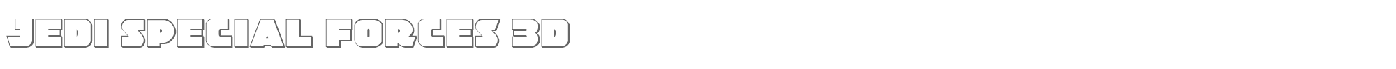 Jedi Special Forces jedisf3d.ttf font preview