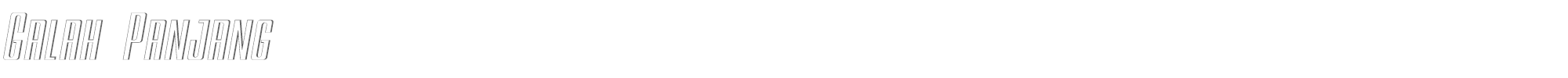 Galah Panjang GalahPanjangItalic.ttf font preview