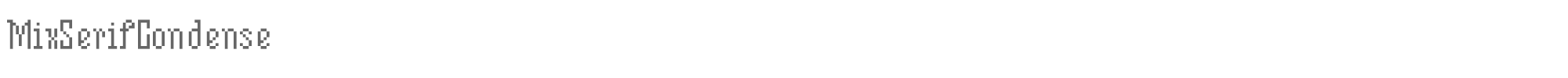 Sample characters Mix Serif Condense Font
