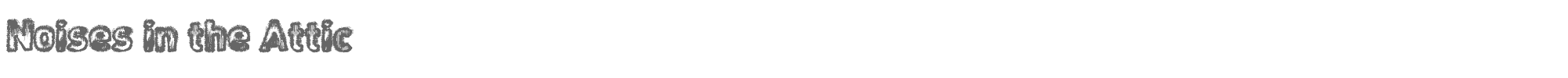 Sample characters Noises in the Attic Font