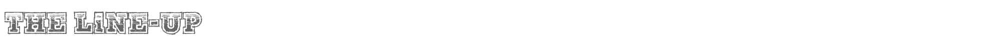 Sample characters The Line-Up Font