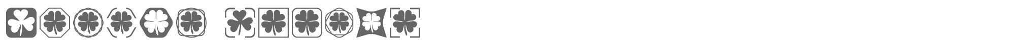 Sample characters Clover Things Font