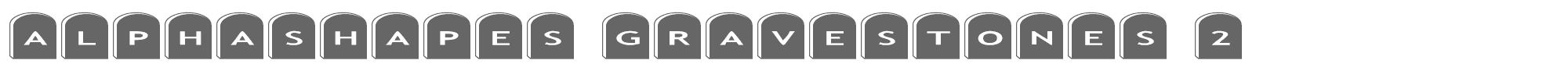 Sample characters AlphaShapes gravestones 2 Font