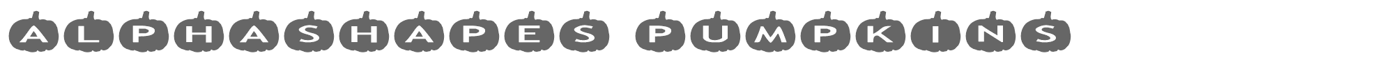 Sample characters AlphaShapes pumpkins Font