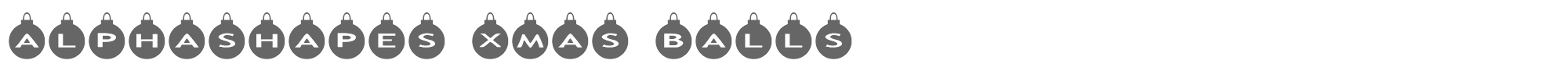 Sample characters AlphaShapes xmas balls Font