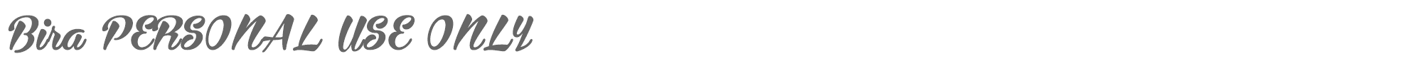 Sample characters Bira Font