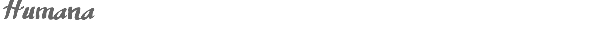 Sample characters Humana Font