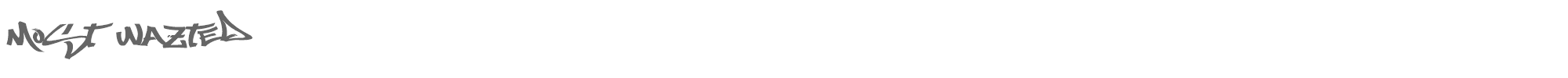 Sample characters Most Wasted Font