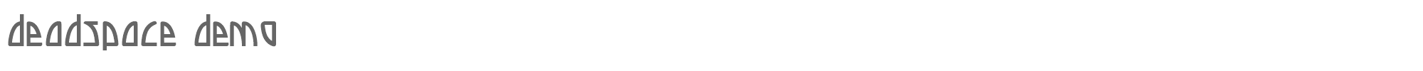 Sample characters Deadspace Font