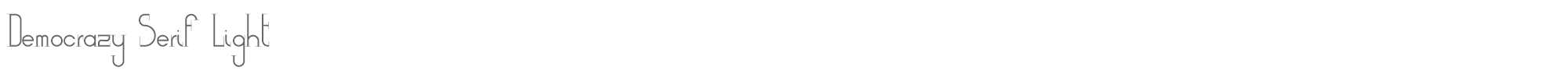Sample characters Democrazy Serif Font