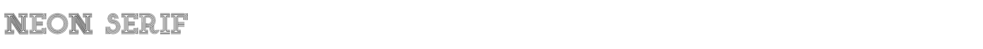 Sample characters Neon Serif Font