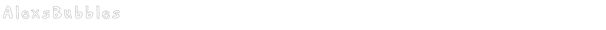 Alexs Bubbles AlexsBubbles.ttf font preview
