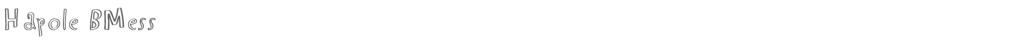 Hapole BMess Hapole_BMess.ttf font preview