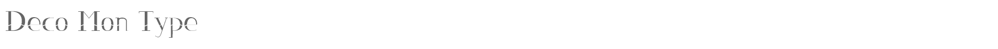 Sample characters Deco Mon Type Font