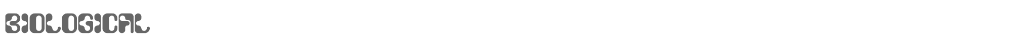 Sample characters Biological Font