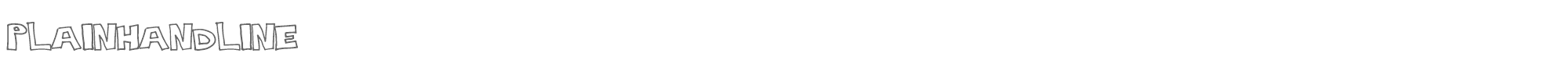 Plain Handline PlainHandline.ttf font preview