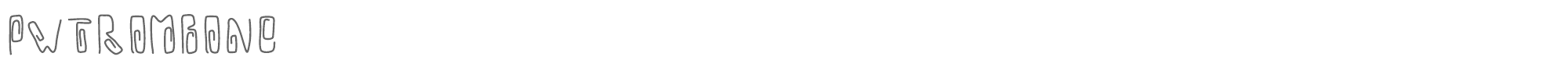 Sample characters PW Trombone Font
