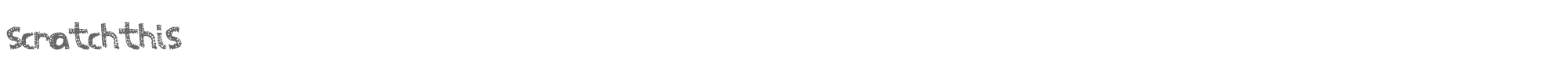Sample characters Scratch This Font