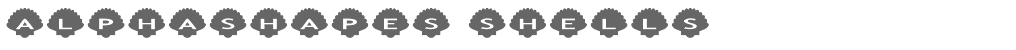 Sample characters AlphaShapes shells Font