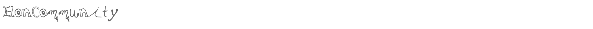 Sample characters Elon Community Font