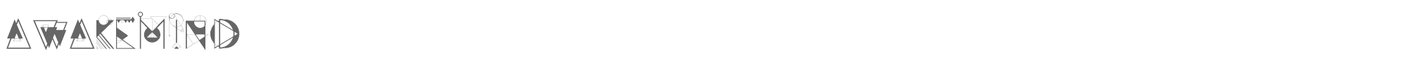 Sample characters Awakemind Font
