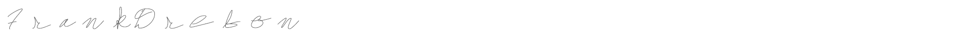 Sample characters Frank Drebon Font