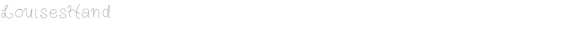 Sample characters Louises Hand Font